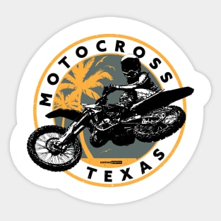 Texas Style Motocross Gold Sticker